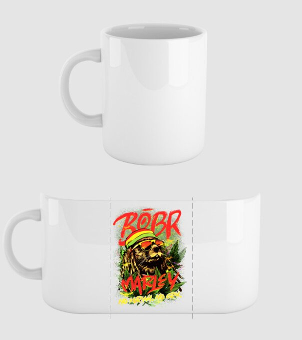 BÓBR MARLEY model alb pe tricou