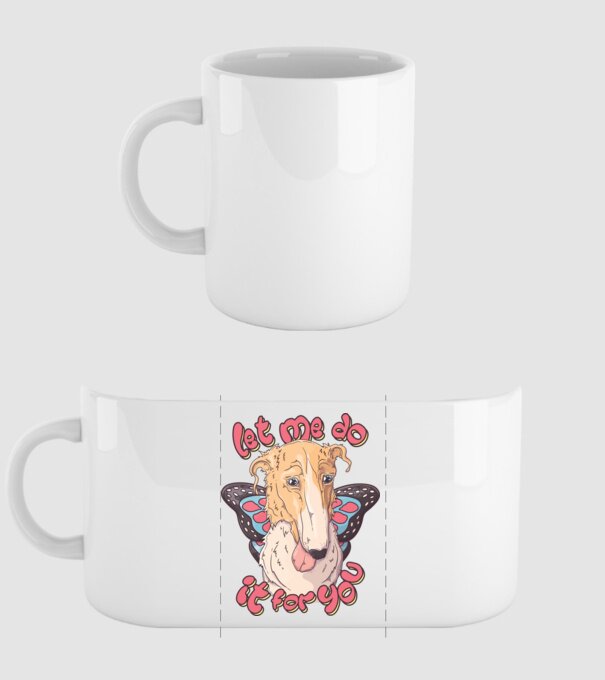 BORZOI let me do it for you fairy model alb pe tricou