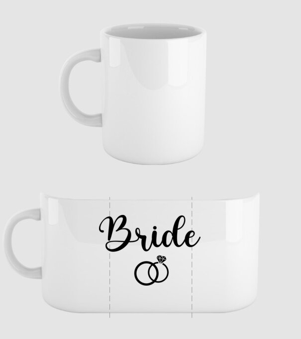 Bride model alb pe tricou