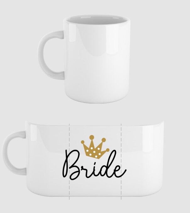 Bride princess model alb pe tricou