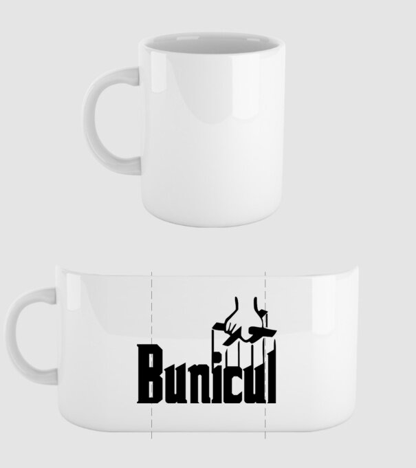 Bunicul model alb pe tricou