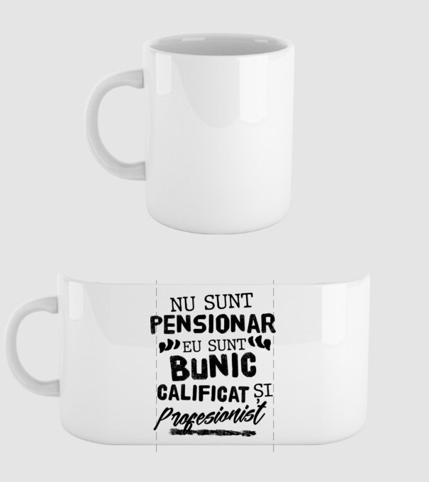 Bunicul profesionist model alb pe tricou