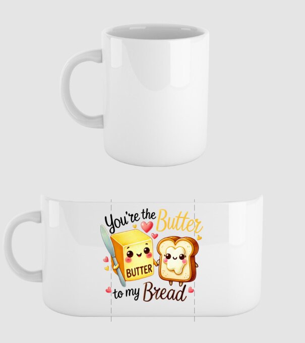 Butter to my Bread model alb pe tricou