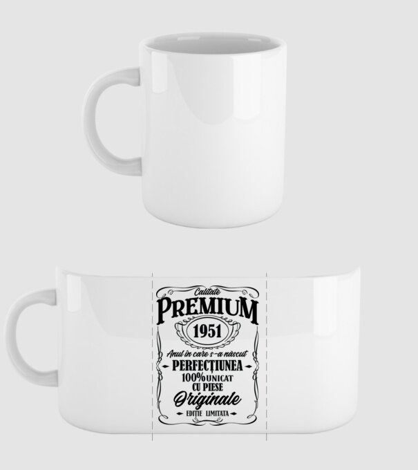 calitate premium -1951 - anul în care s-a născut - perfecțiunea - 100% unicat, cu piese originale, ediție limitată model alb pe tricou