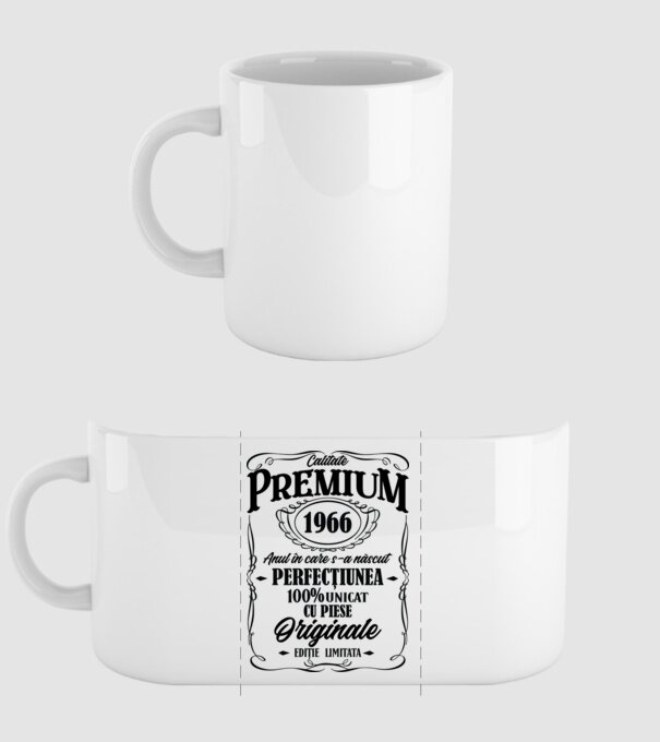 calitate premium -1966 - anul în care s-a născut - perfecțiunea - 100% unicat, cu piese originale, ediție limitată model alb pe tricou