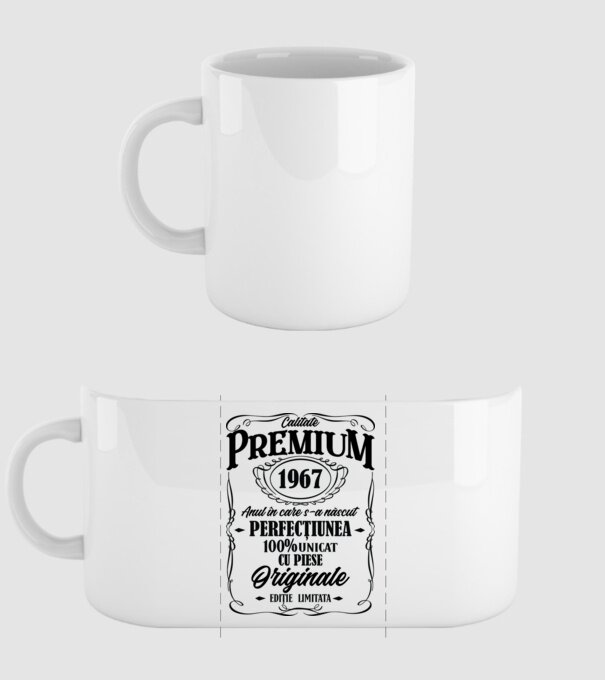 calitate premium -1967 - anul în care s-a născut - perfecțiunea - 100% unicat, cu piese originale, ediție limitată model alb pe tricou
