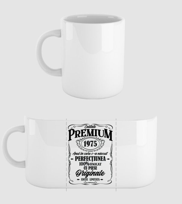 calitate premium -1975 - anul în care s-a născut - perfecțiunea - 100% unicat, cu piese originale, ediție limitată model alb pe tricou