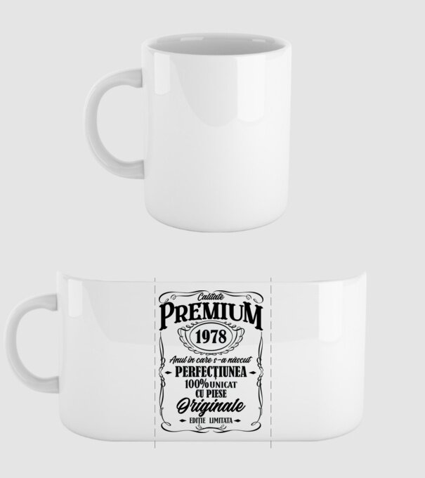 calitate premium -1978 - anul în care s-a născut - perfecțiunea - 100% unicat, cu piese originale, ediție limitată model alb pe tricou