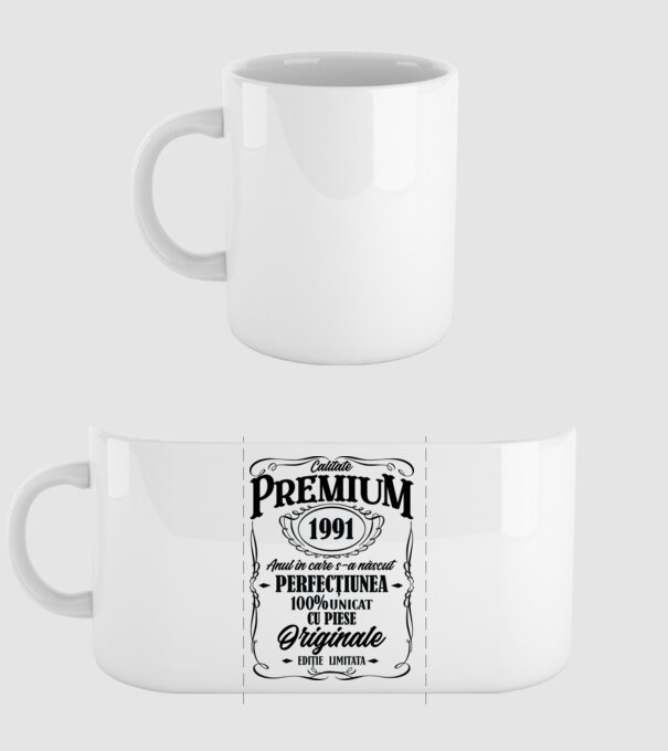calitate premium -1991 - anul în care s-a născut - perfecțiunea - 100% unicat, cu piese originale, ediție limitată model alb pe tricou