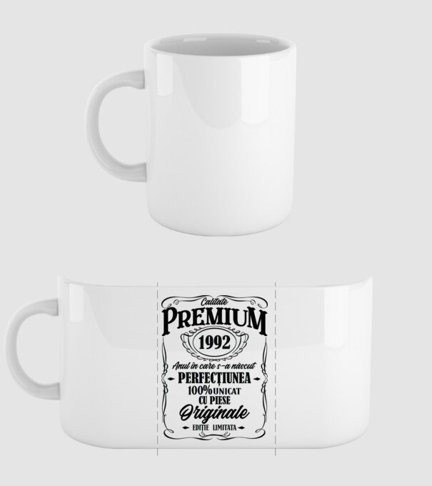 calitate premium -1992 - anul în care s-a născut - perfecțiunea - 100% unicat, cu piese originale, ediție limitată model alb pe tricou
