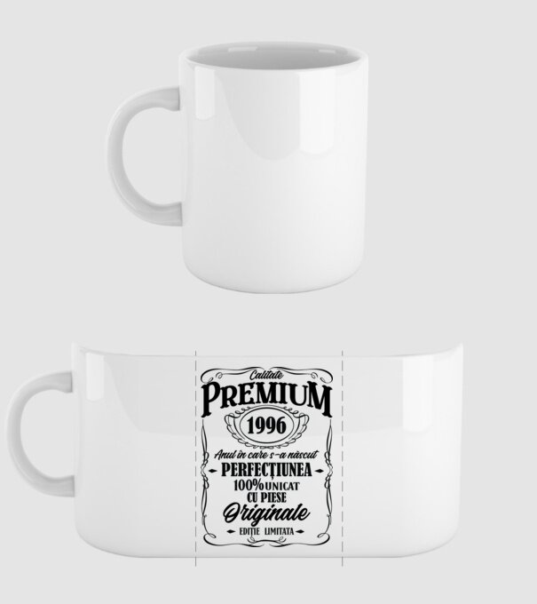 calitate premium -1996 - anul în care s-a născut - perfecțiunea - 100% unicat, cu piese originale, ediție limitată model alb pe tricou