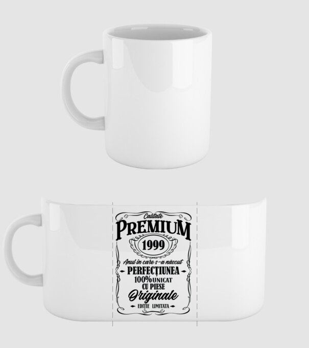 calitate premium -1999 - anul în care s-a născut - perfecțiunea - 100% unicat, cu piese originale, ediție limitată model alb pe tricou