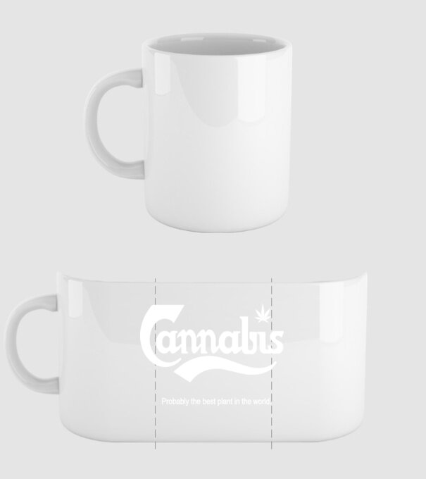 Cannabis model alb pe tricou