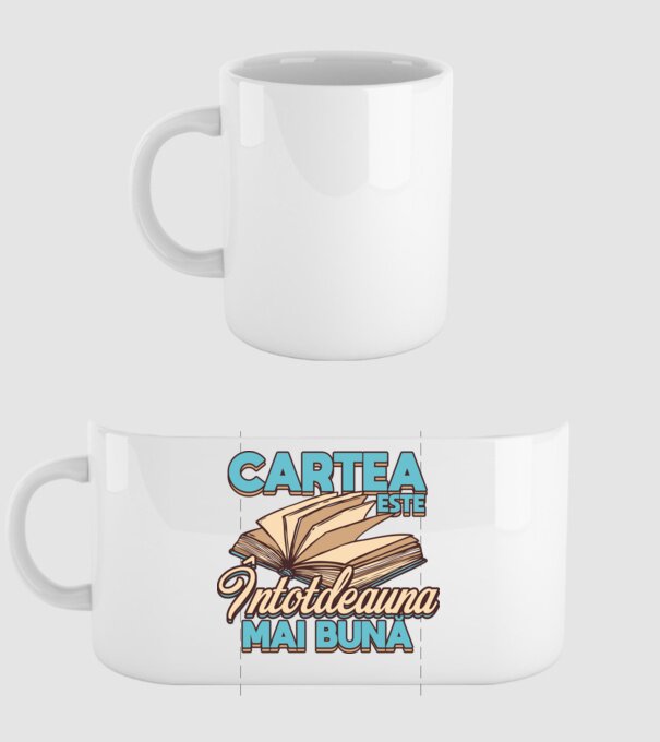 Cartea este ÎNTOTDEAUNA mai bună D7556260-01 model alb pe tricou