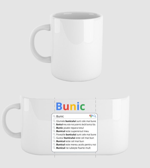 căutare Google Bunic model alb pe tricou