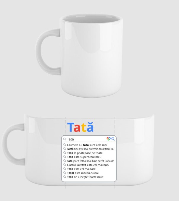 căutare Google Tată model alb pe tricou