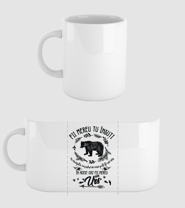 fii mereu tu însuți, cu excepția cazului în care poți fi un urs, în acest caz fii mereu un urs! model alb pe tricou