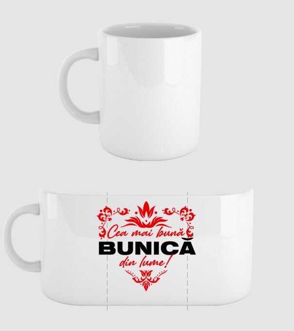 Cea mai bună bunică din lume model alb pe tricou