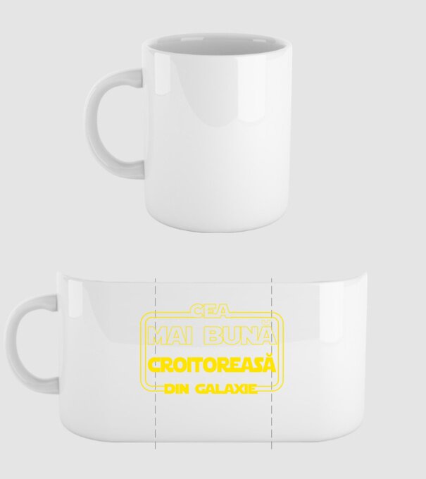 Cea mai bună croitoreasă din galaxie model alb pe tricou
