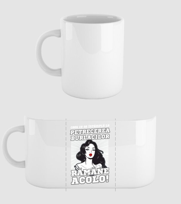 Ceea ce se întâmplă la petrecerea burlacilor rămâne acolo model alb pe tricou