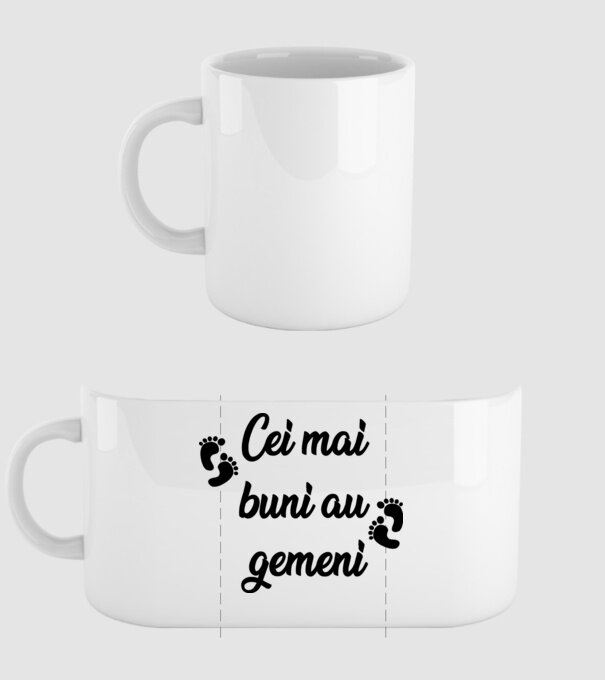 Cei mai buni au gemeni model alb pe tricou