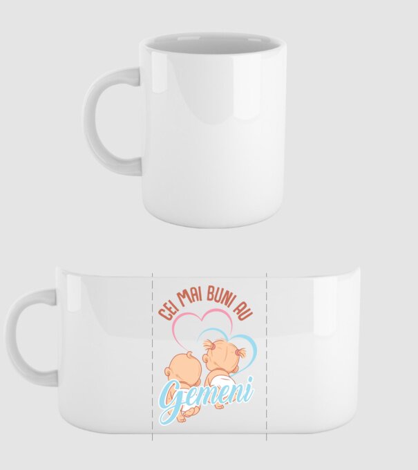Cei mai buni au gemeni model alb pe tricou