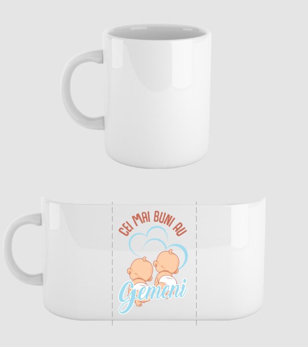 Cei mai buni au gemeni model alb pe tricou