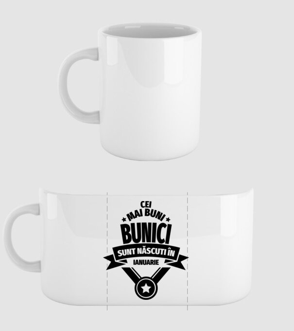 Cei mai buni bunici sunt născuți în ianuarie. model alb pe tricou