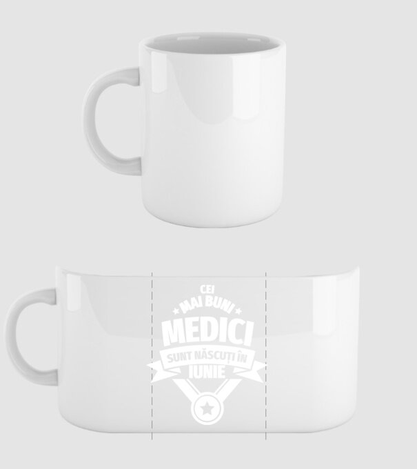 Cei mai buni medici sunt născuți în Iunie model alb pe tricou