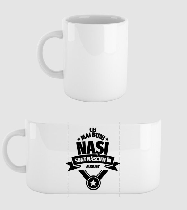 Cei mai buni nași sunt născuți în august. model alb pe tricou