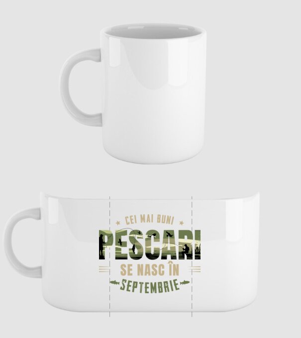 Cei mai buni pescari se nasc în septembrie model alb pe tricou