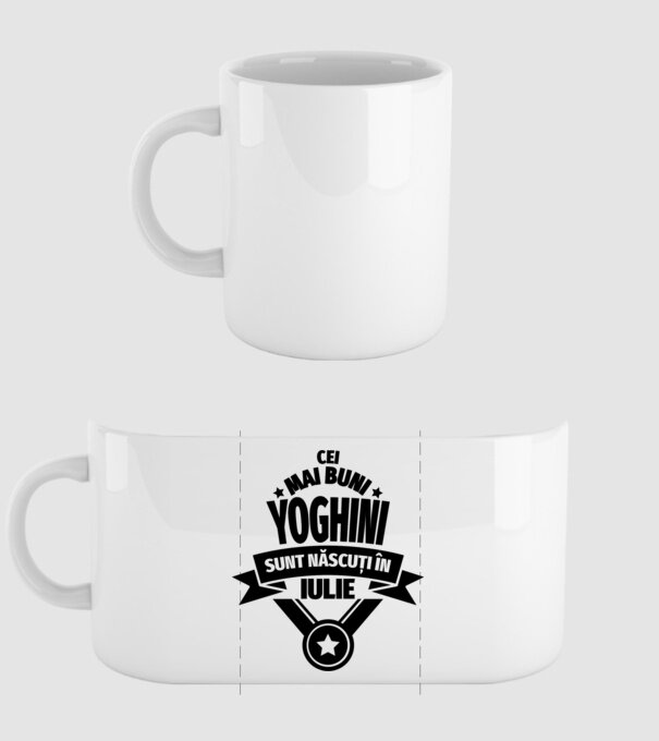 Cei mai buni yoghini sunt născuți în iulie model alb pe tricou