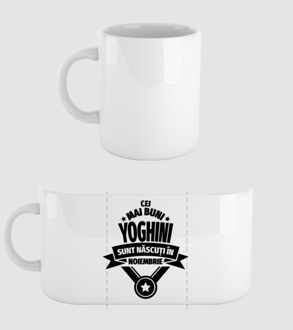 Cei mai buni yoghini sunt născuți în noiembrie model alb pe tricou