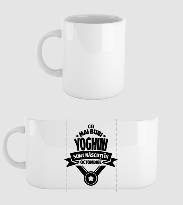 Cei mai buni yoghini sunt născuți în octombrie model alb pe tricou