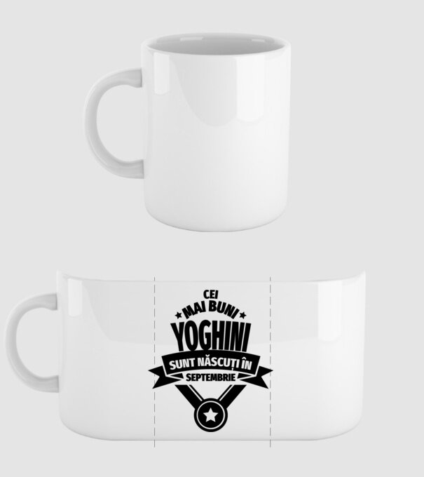 Cei mai buni yoghini sunt născuți în septembrie model alb pe tricou