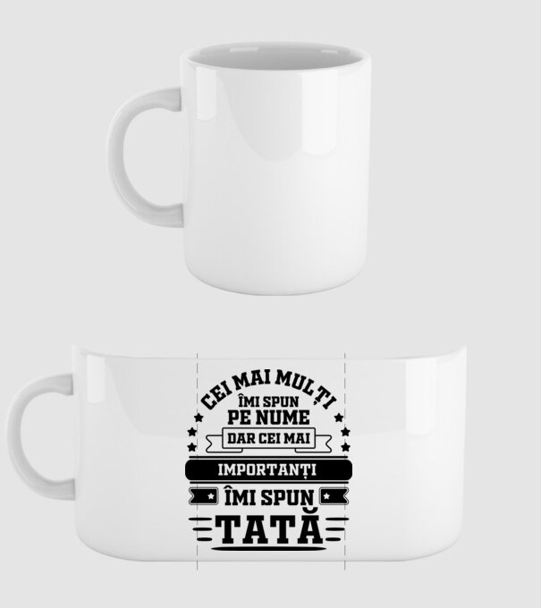 Cei mai mulți îmi spun pe nume, dar cei mai importanți îmi spun tată model alb pe tricou