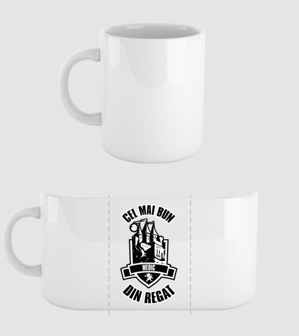 Cel mai bun medic din regat model alb pe tricou