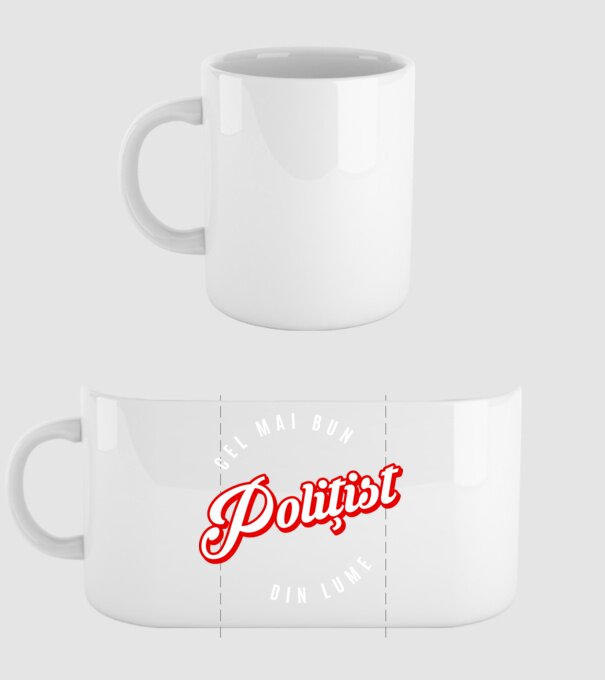 Cel mai bun POLIȚIST din lume model alb pe tricou