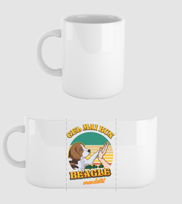 Cel mai bun stăpân de beagle vreodată! model alb pe tricou
