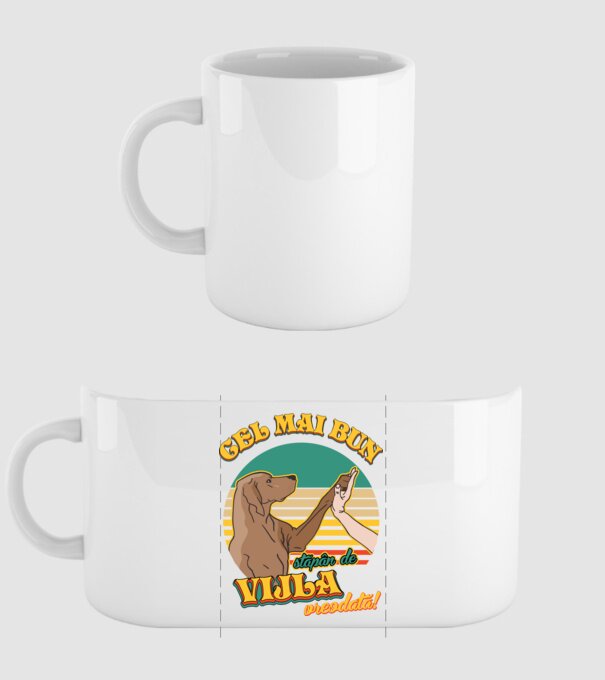 Cel mai bun stăpân de vijla vreodată! model alb pe tricou