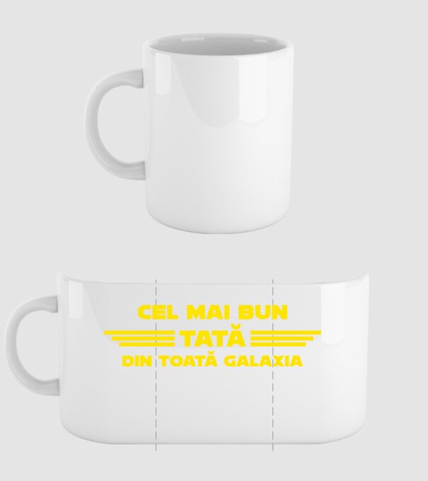 cel mai bun tată din toată Galaxia model alb pe tricou