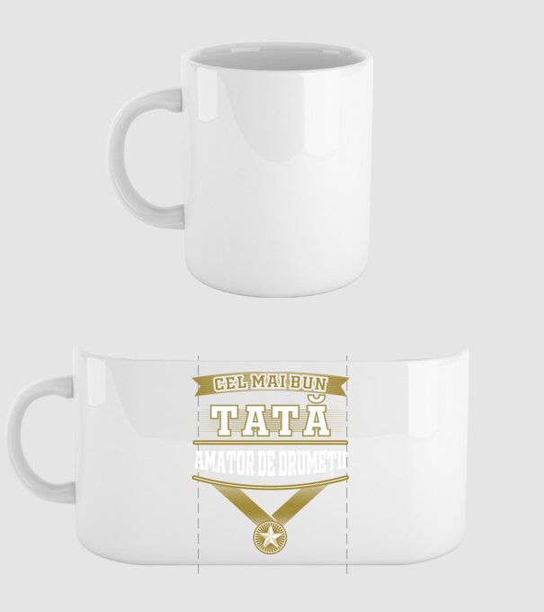 Cel mai bun tată amator de drumeții model alb pe tricou