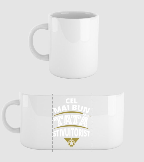 Cel mai bun tată stivuitorist model alb pe tricou
