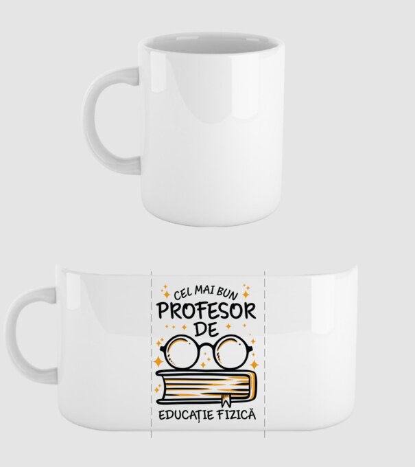 Cel mai profesor educație fizică model alb pe tricou