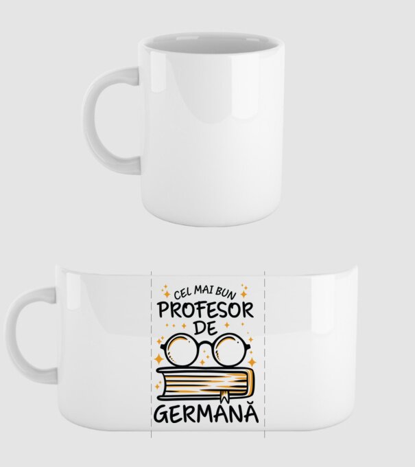 Cel mai profesor germană model alb pe tricou