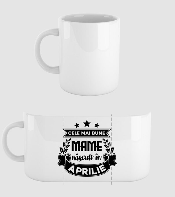 Cele mai bune mame sunt născuți în Aprilie model alb pe tricou