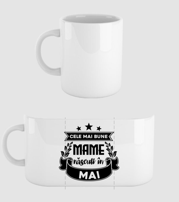 Cele mai bune mame sunt născuți în Mai model alb pe tricou