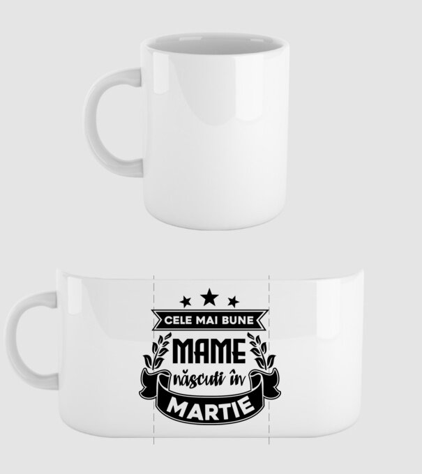 Cele mai bune mame sunt născuți în Martie model alb pe tricou