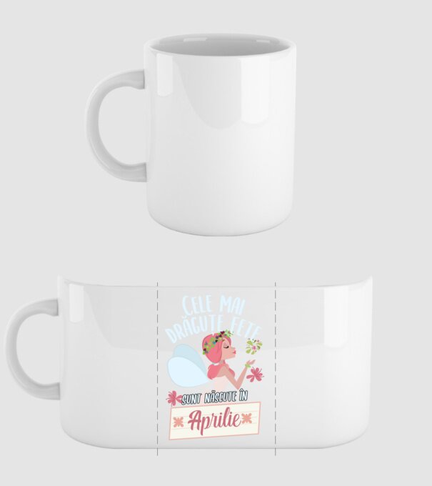 Cele mai drăguțe fete sunt născute în aprilie. model alb pe tricou