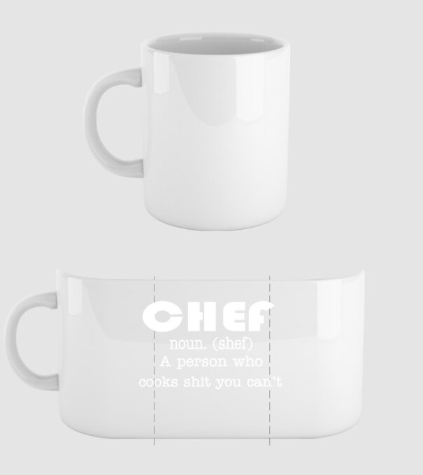 'Chef a person who cooks shit you can''t' model alb pe tricou